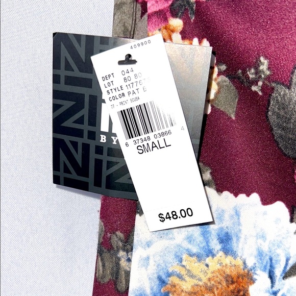 Iz Byer Floral Mini Dress in Burgundy and Blue - Picture 4 of 4